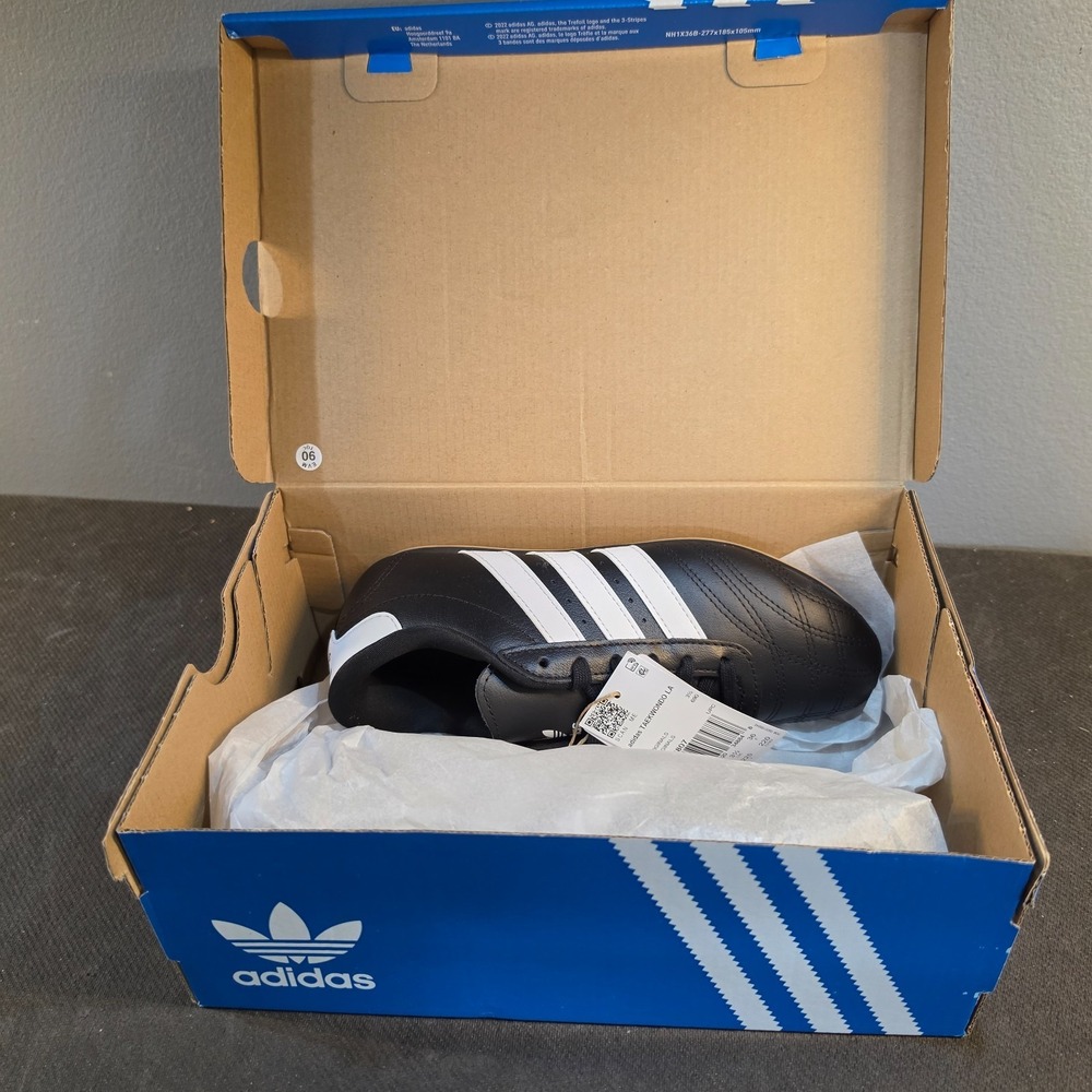 New Adidas Taekwondo Lace J Kids Size 4 Black/White Unisex JR6807 - Picture 9 of 10